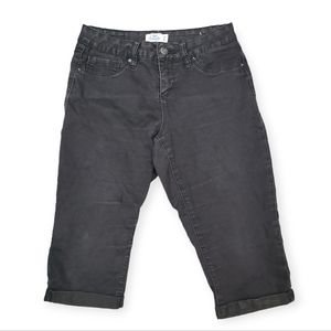 Royalty Black Jean Biker Shorts sz 6